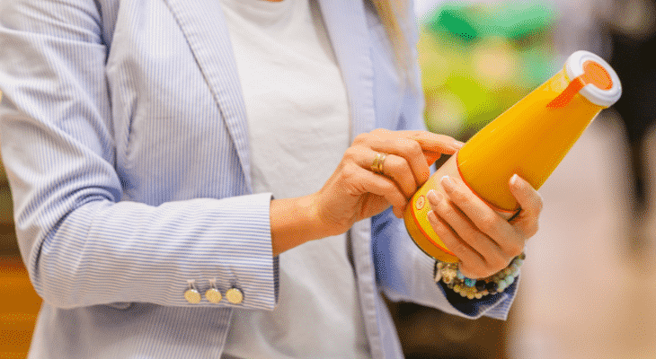 woman holding juice